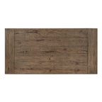 Table basse en chêne rustique avec des accents en queue d'aronde