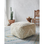 Pouf médaillon traditionnel Jasmyne