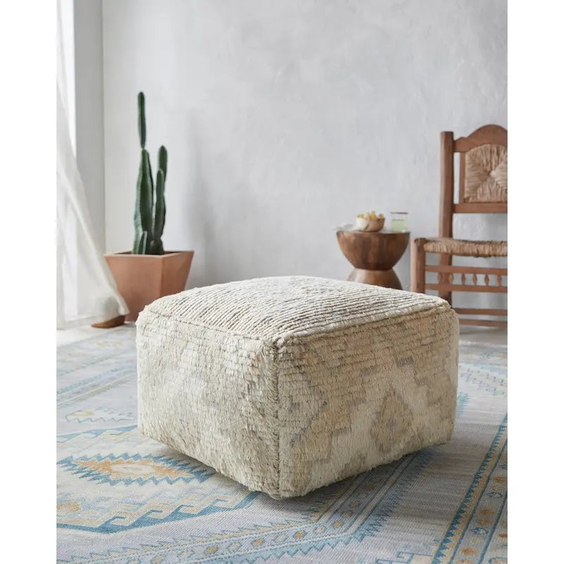 Pouf médaillon traditionnel Jasmyne