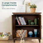 Meuble de rangement 2 portes style bois avec étagères