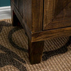 Meuble de rangement 2 portes style bois avec étagères