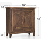 Meuble de rangement 2 portes style bois avec étagères