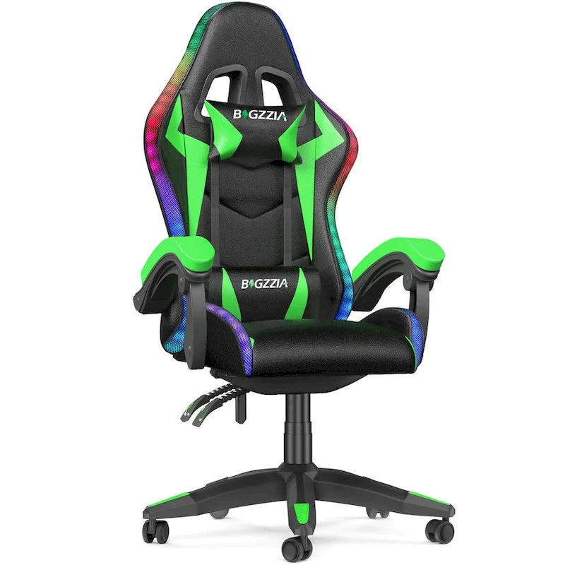 Fauteuil de jeu avec lumières LED RGB et design ergonomique
