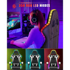 Fauteuil de jeu avec lumières LED RGB et design ergonomique