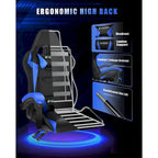 Fauteuil de jeu avec lumières LED RGB et design ergonomique