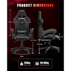 Fauteuil de jeu avec lumières LED RGB et design ergonomique