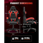 Fauteuil de jeu avec lumières LED RGB et design ergonomique