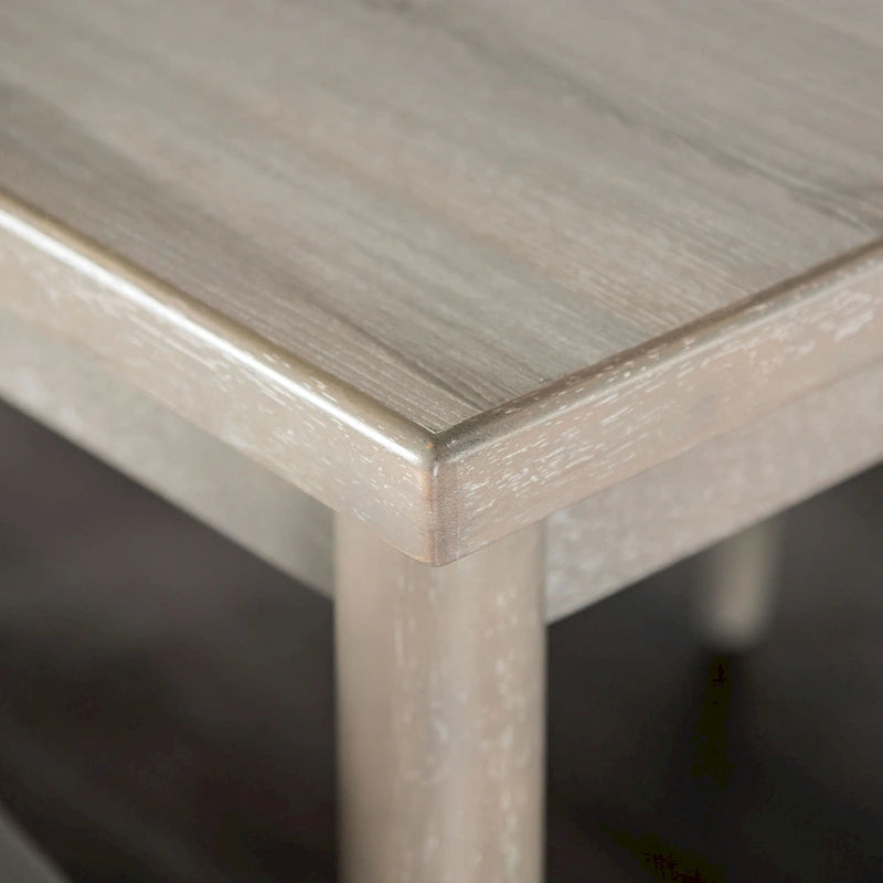 Ensemble de salle à manger rectangulaire en bois gris moderne