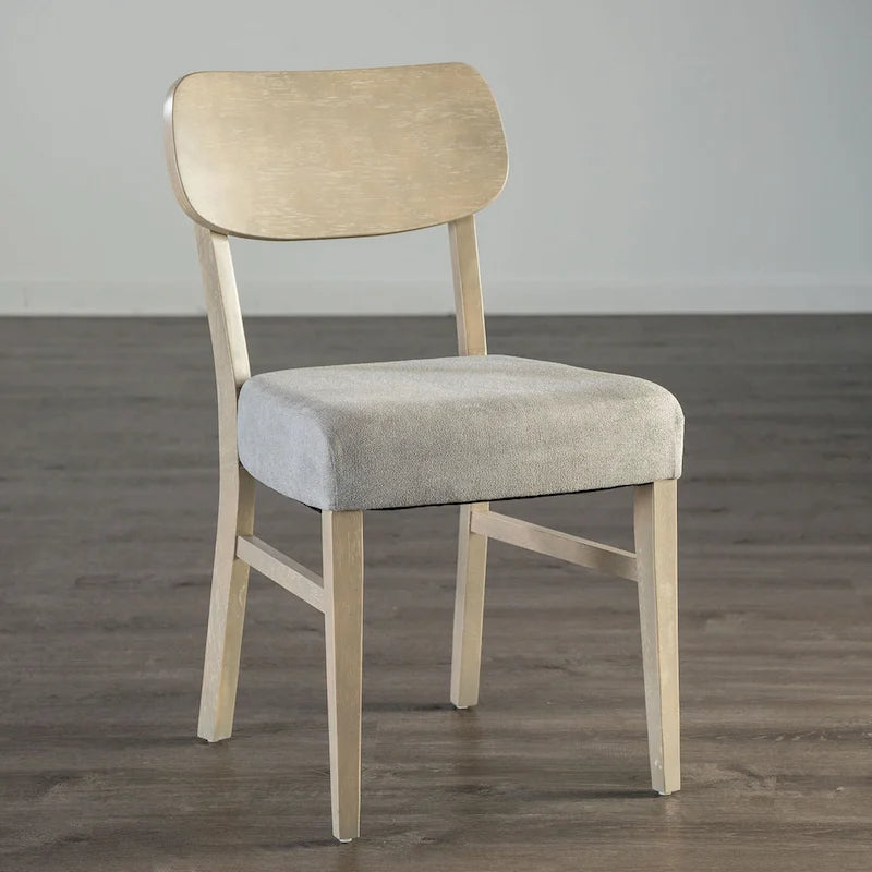 Ensemble de salle à manger rectangulaire en bois gris moderne