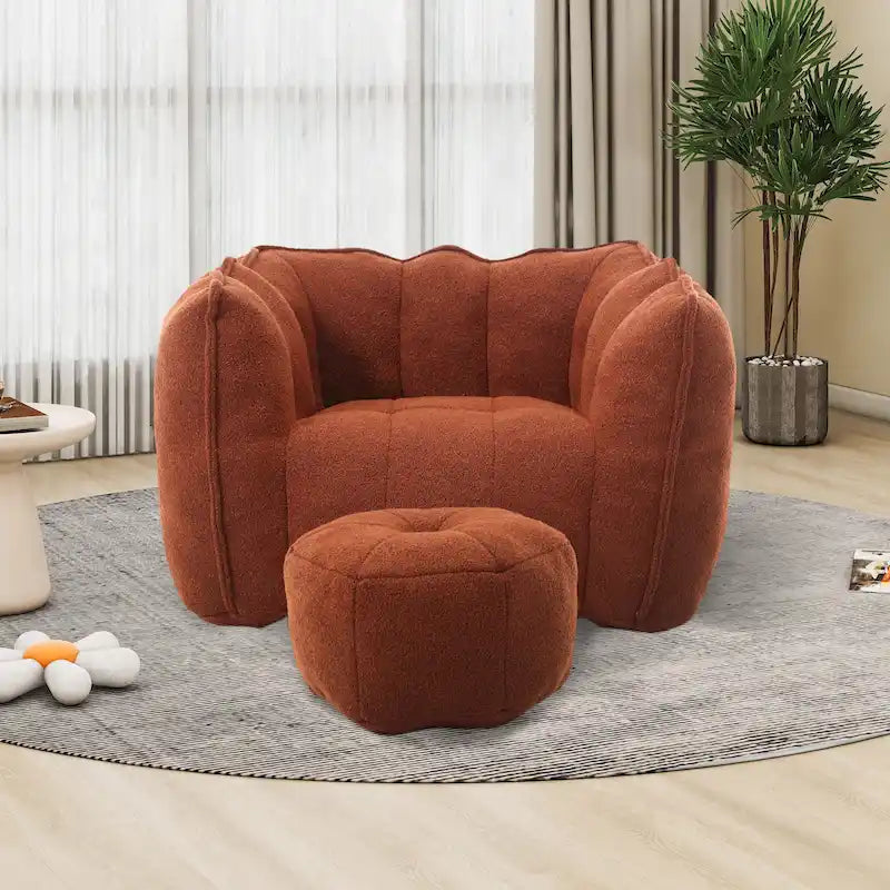 Fauteuils canapé pouf paresseux pour adultes avec ottoman