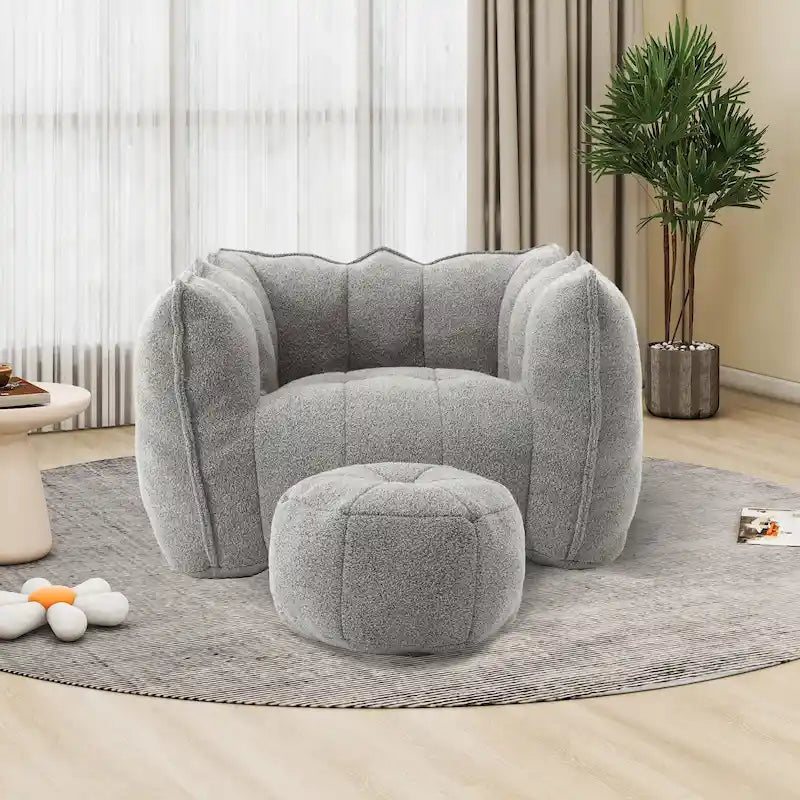 Fauteuils canapé pouf paresseux pour adultes avec ottoman
