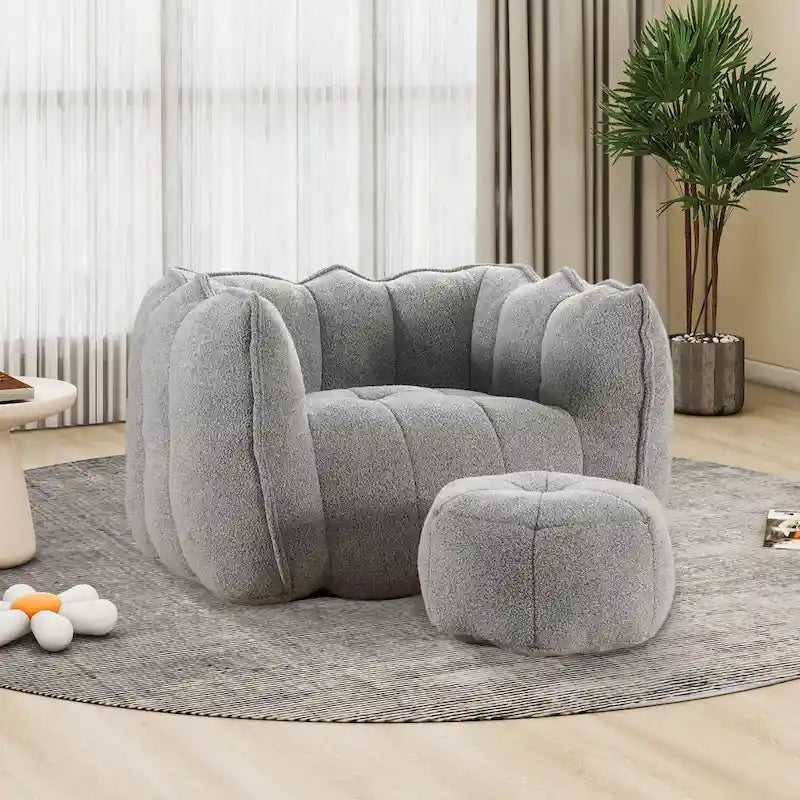Fauteuils canapé pouf paresseux pour adultes avec ottoman
