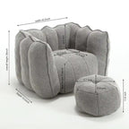 Fauteuils canapé pouf paresseux pour adultes avec ottoman