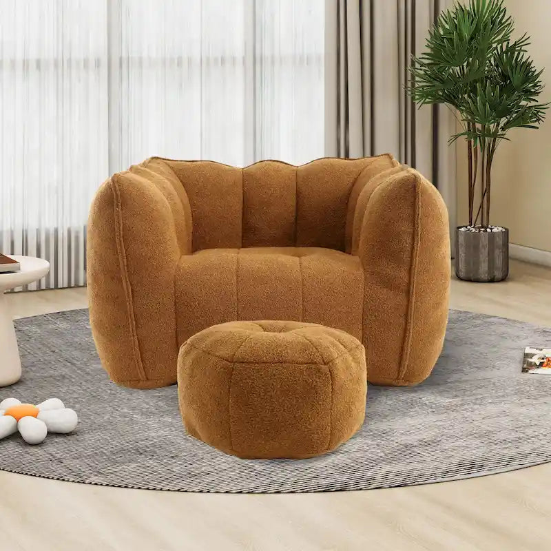 Fauteuils canapé pouf paresseux pour adultes avec ottoman