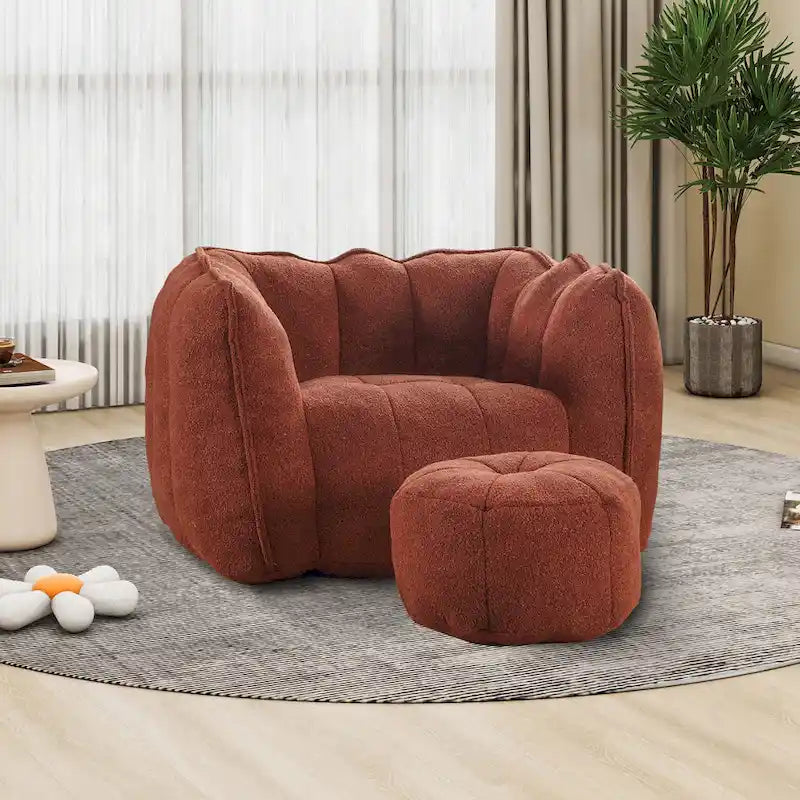 Fauteuils canapé pouf paresseux pour adultes avec ottoman