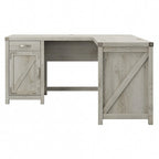 Bureau d'angle 60 W avec meuble de rangement – Style ferme moderne