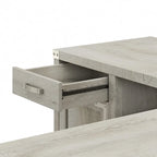 Bureau d'angle 60 W avec meuble de rangement – Style ferme moderne