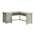 Bureau d'angle 60 W avec meuble de rangement – Style ferme moderne